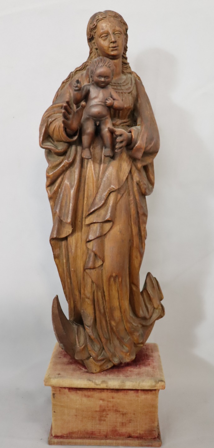 ANTIQUE CARVED WOOD SCULPTURE OF 3b6ebf
