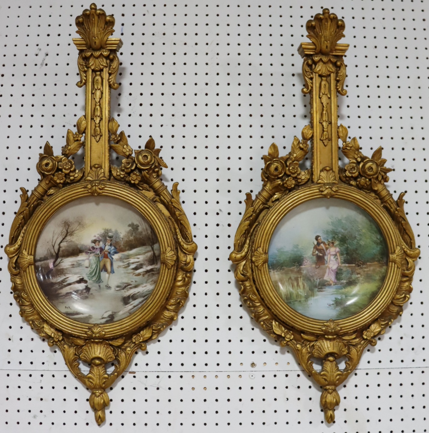 2 FRAMED ARTIST SIGNED LIMOGES 3b6ec2