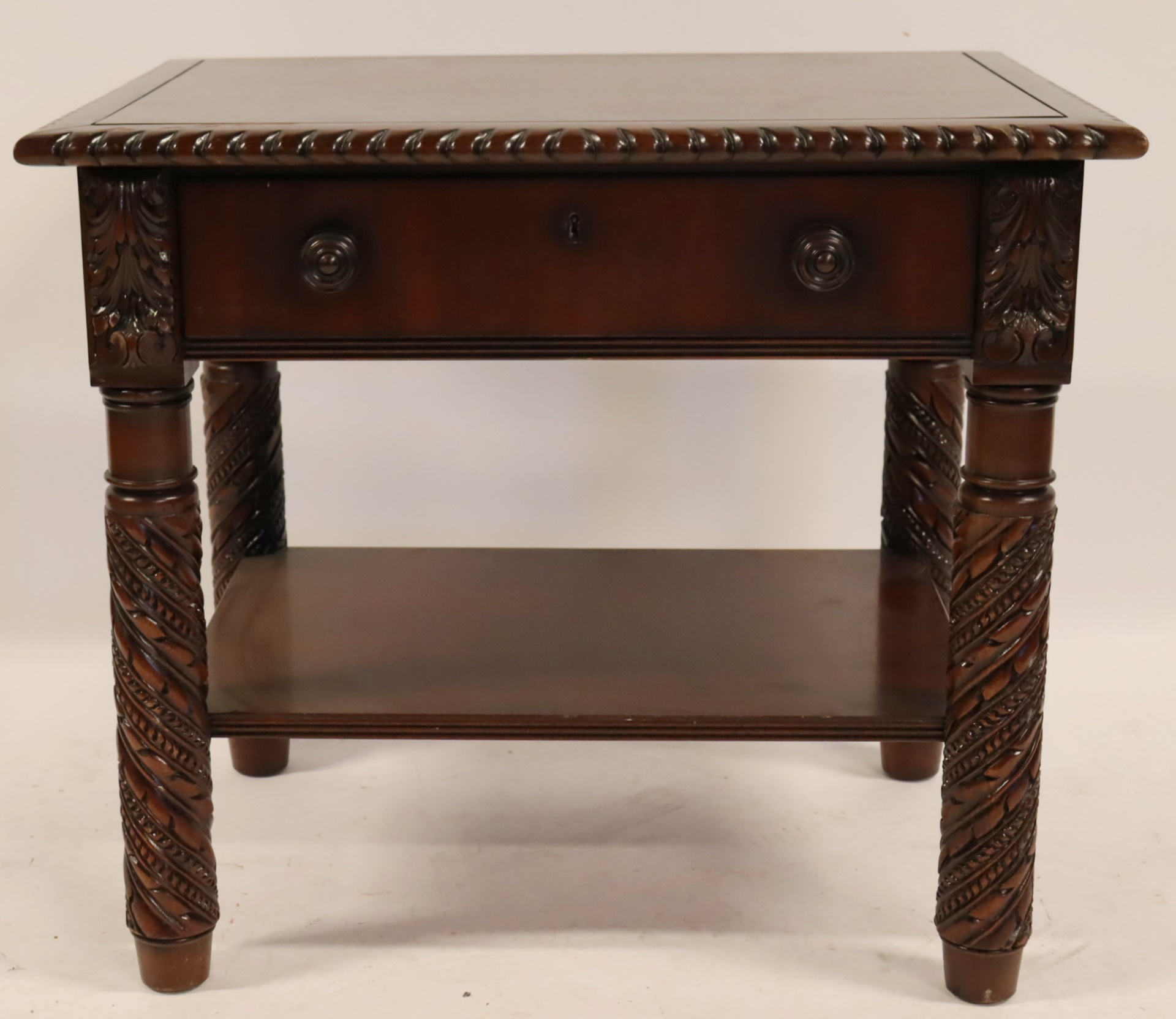 RALPH LAUREN SIGNED MAHOGANY CARVED