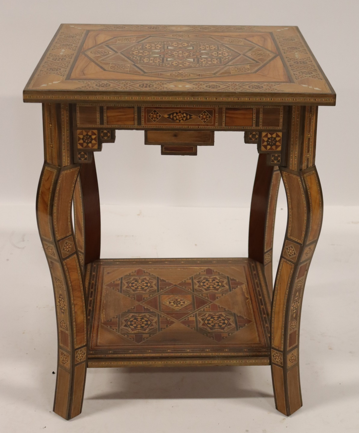 SYRIAN MOTHER OF PEARL INLAID TABLE.