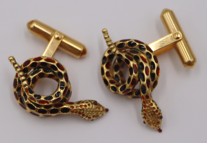 JEWELRY. PAIR OF 18KT GOLD AND