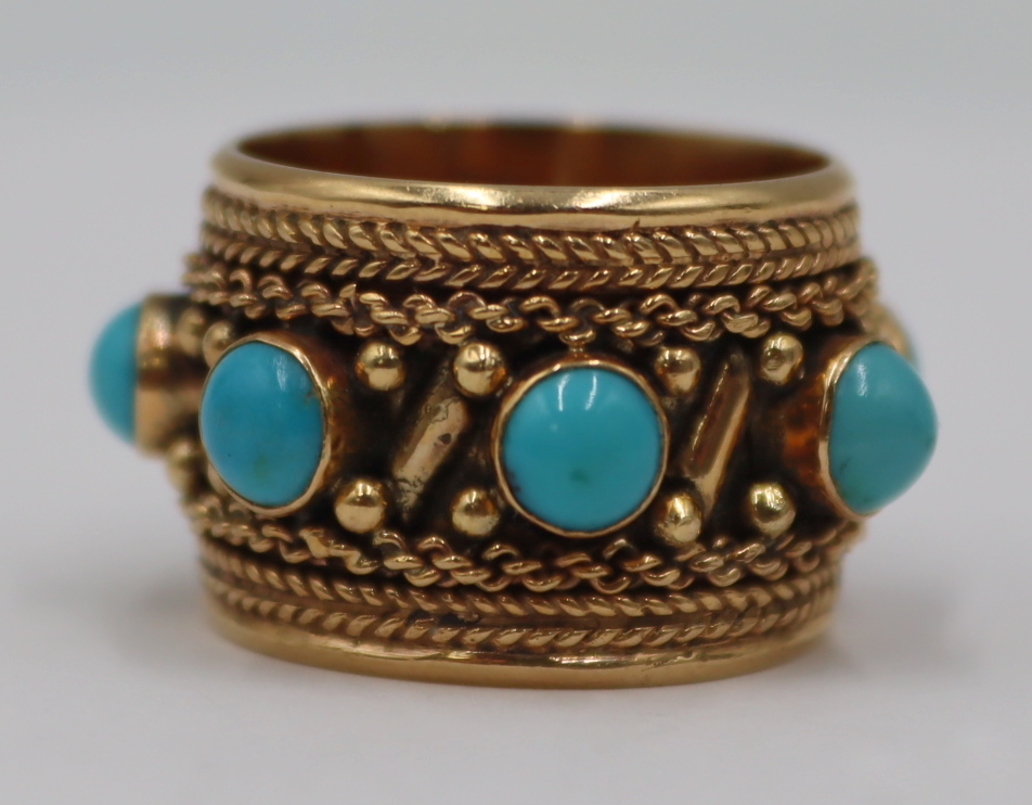 JEWELRY 14KT GOLD AND TURQUOISE 3b7009