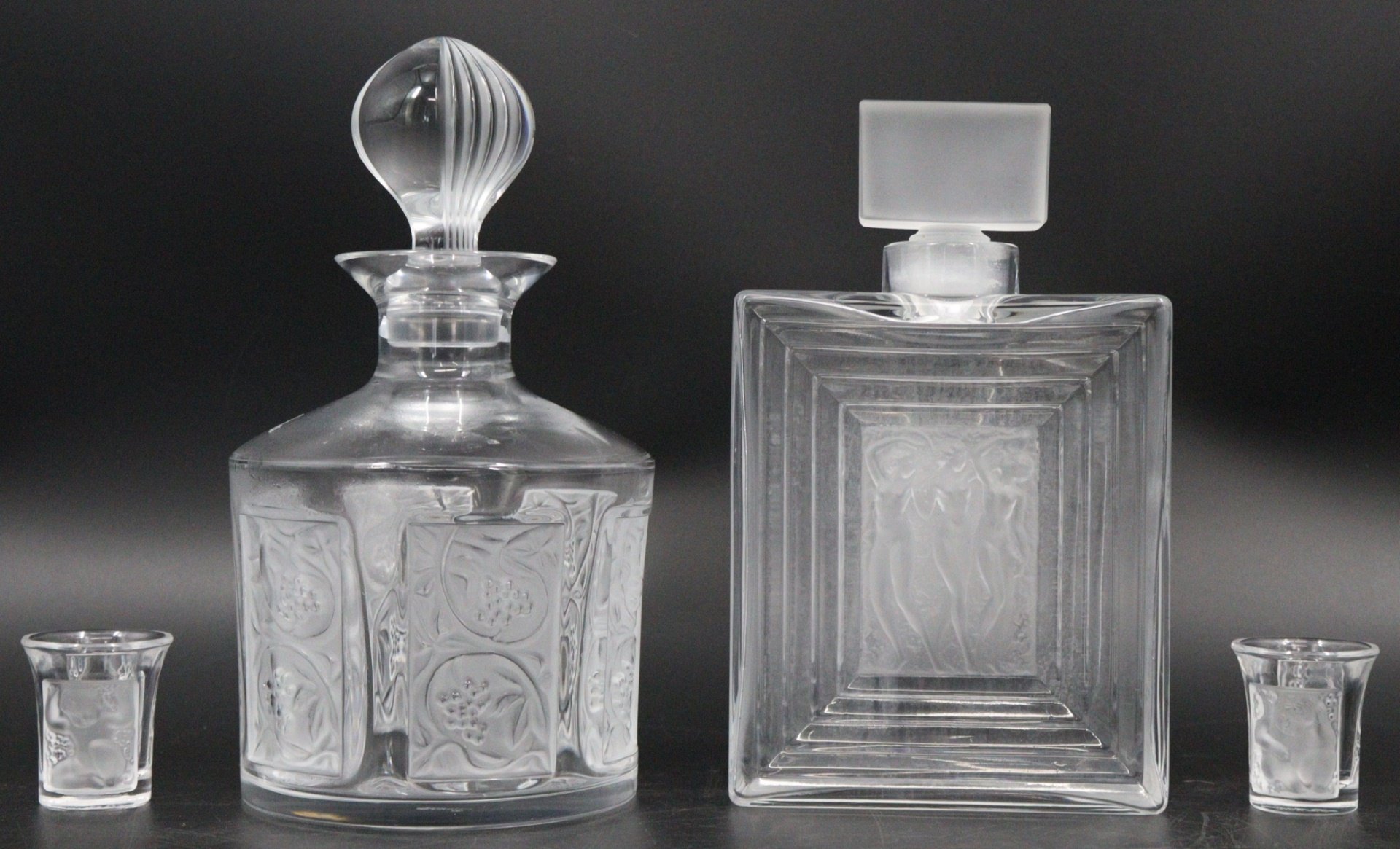 LALIQUE FRANCE DECANTER SHOT 3b7081