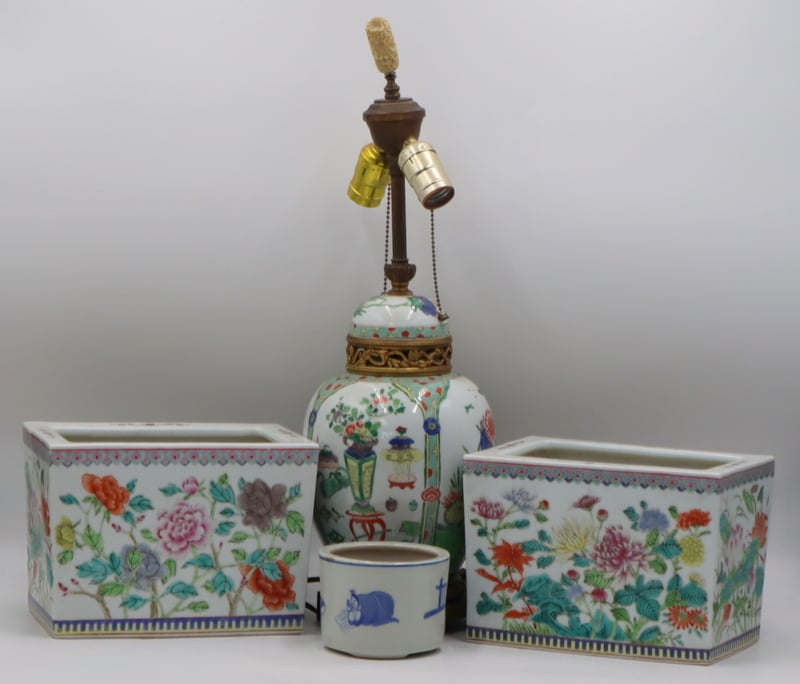 COLLECTION OF CHINESE ENAMEL DECORATED