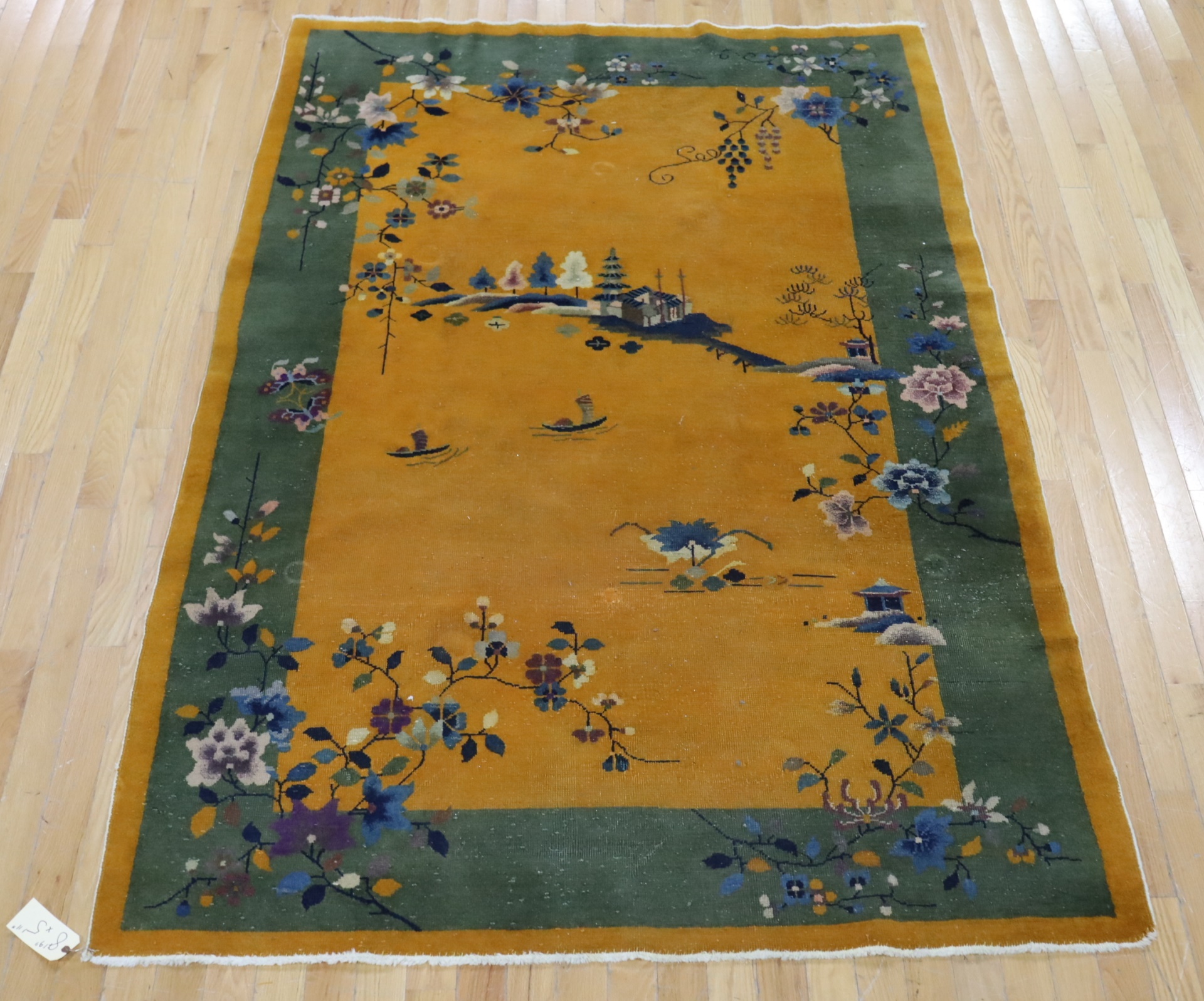 ART DECO HAND KNOTTED CHINESE CARPET  3b7110