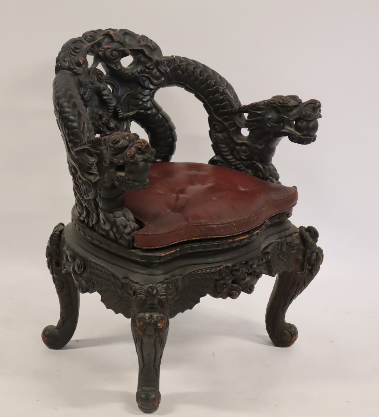 ANTIQUE HIGHLY & FINELY CARVED