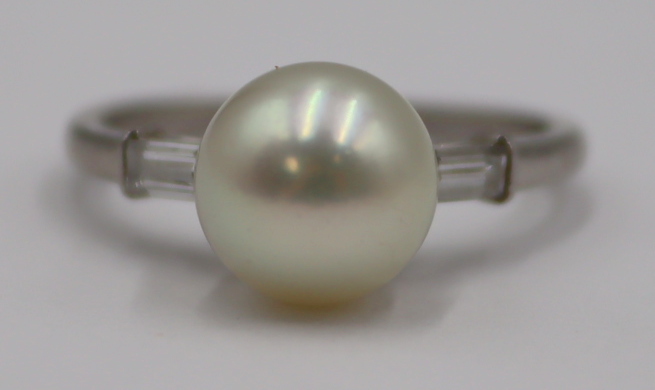 JEWELRY PLATINUM 8 MM PEARL AND 3b7193