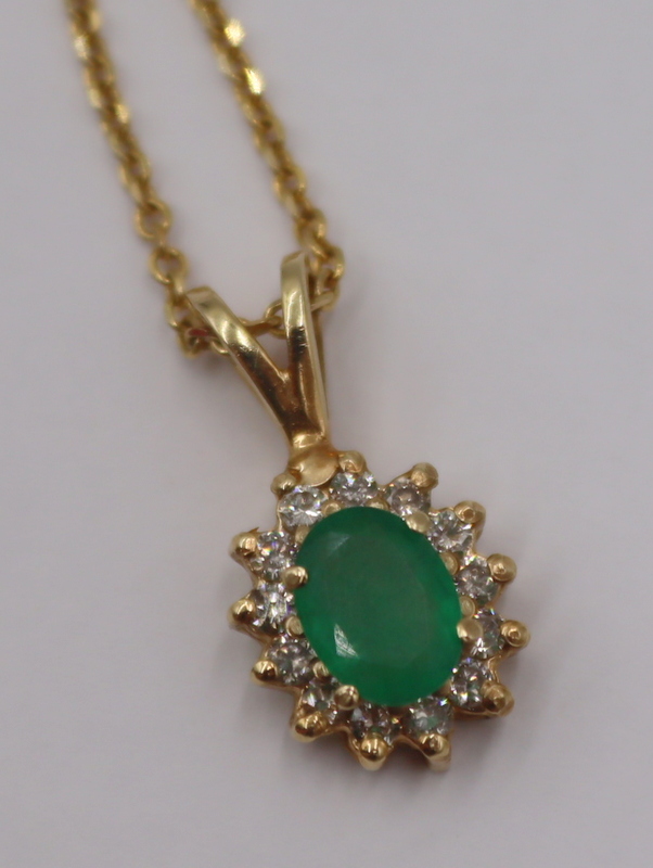 JEWELRY 14KT GOLD EMERALD AND 3b71b1