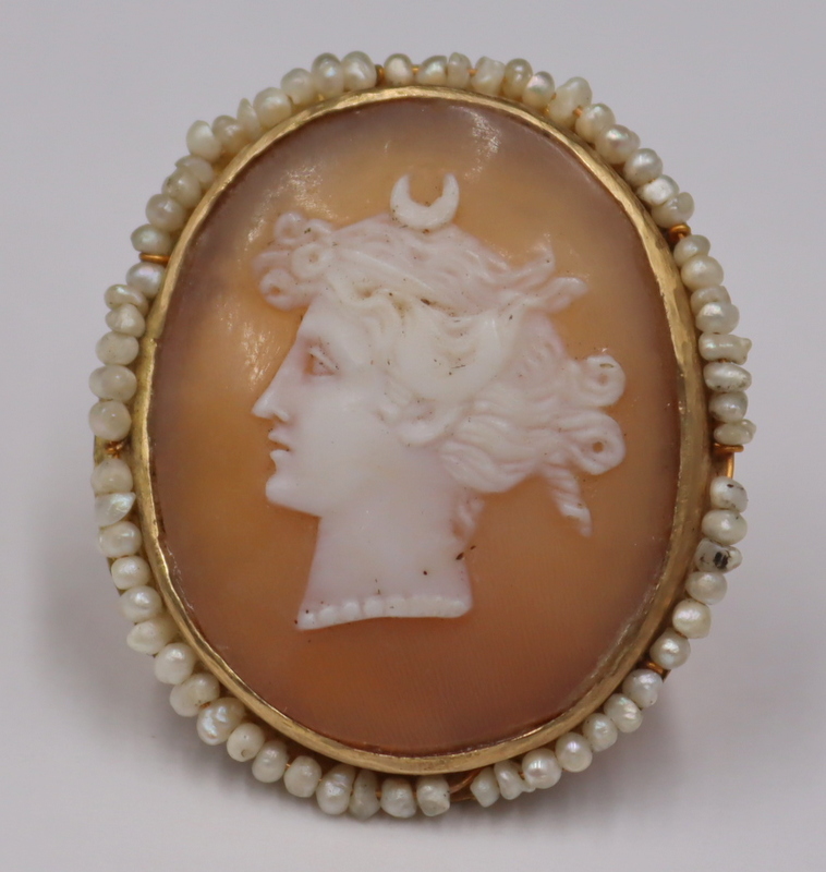 JEWELRY ANTIQUE CARVED CAMEO AND 3b71cd