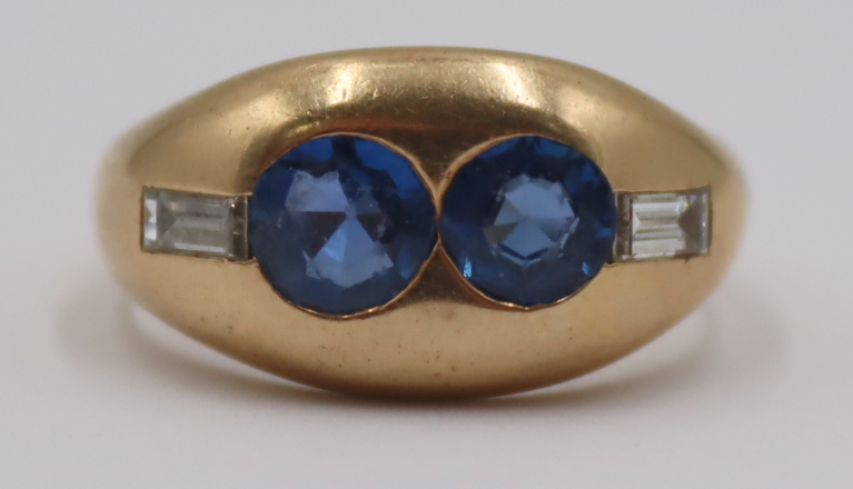 JEWELRY SIGNED 14KT GOLD SAPPHIRE 3b71c6