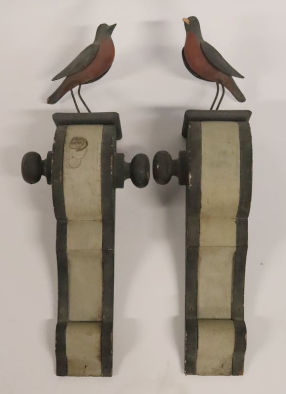 PAIR OF ORIGINAL PAINT FOLK ART 3b72b5