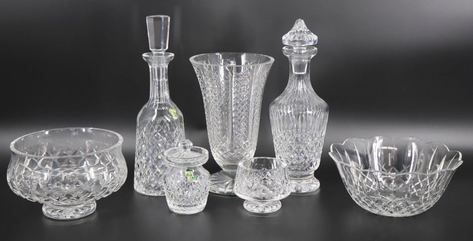 WATERFORD CUT GLASS GROUP OF 7 3b72be