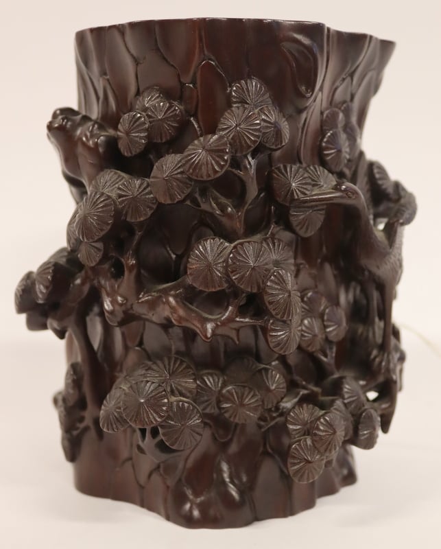 EX-CHRISTIE'S CHINESE CARVED WOOD