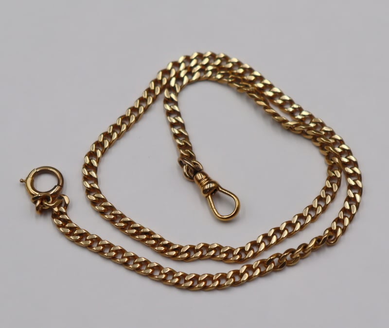 JEWELRY 14KT YELLOW GOLD FOB CHAIN  3b73a9