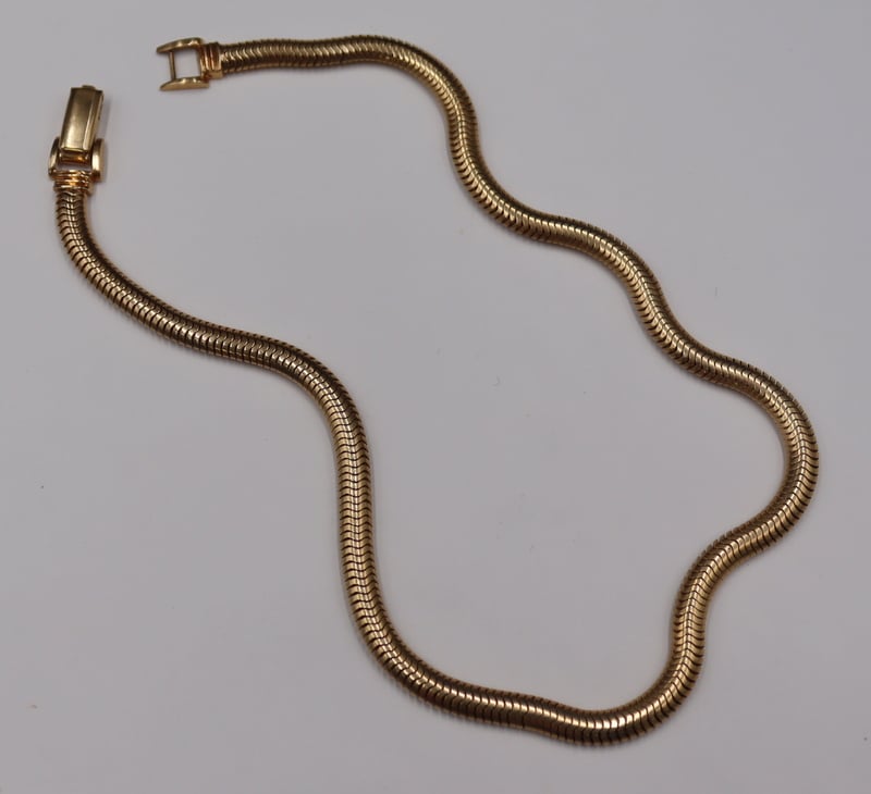 JEWELRY 14KT GOLD TUBOGAS CHAIN 3b73ed