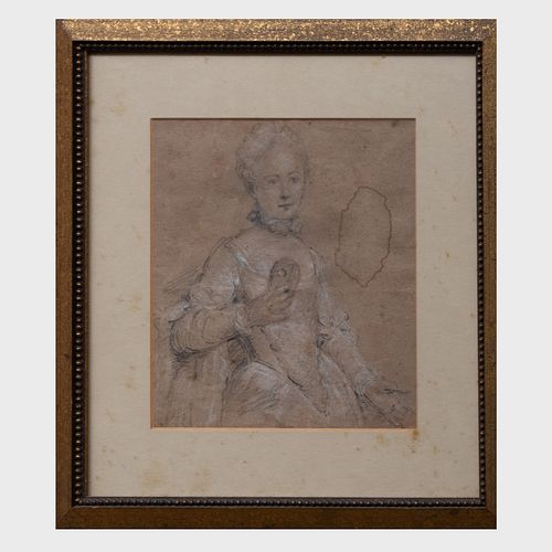 FRENCH SCHOOL PORTRAIT SKETCH 3b7426