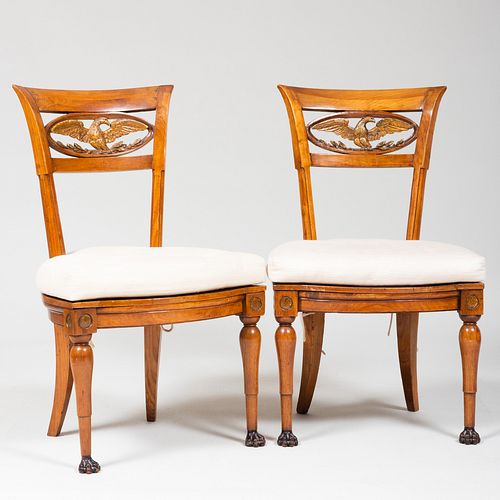 PAIR OF BIEDERMEIER FRUITWOOD AND 3b7433