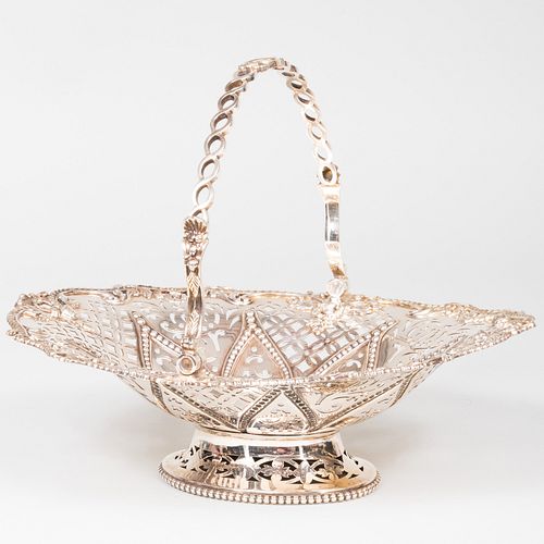 SILVER PLATE RETICULATED BASKET 3b7492