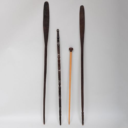 ETHNOGRAPHIC WALKING STICK AND 3b74a9