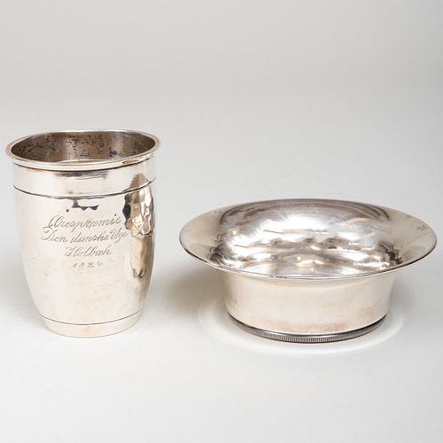 DANISH SILVER CUP AND BOWLThe bowl