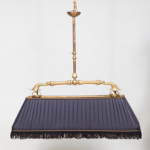 REGENCY STYLE BRASS TWO-LIGHT BILLIARD