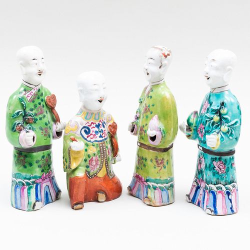 FOUR CHINESE EXPORT PORCELAIN FIGURES 3b75b1