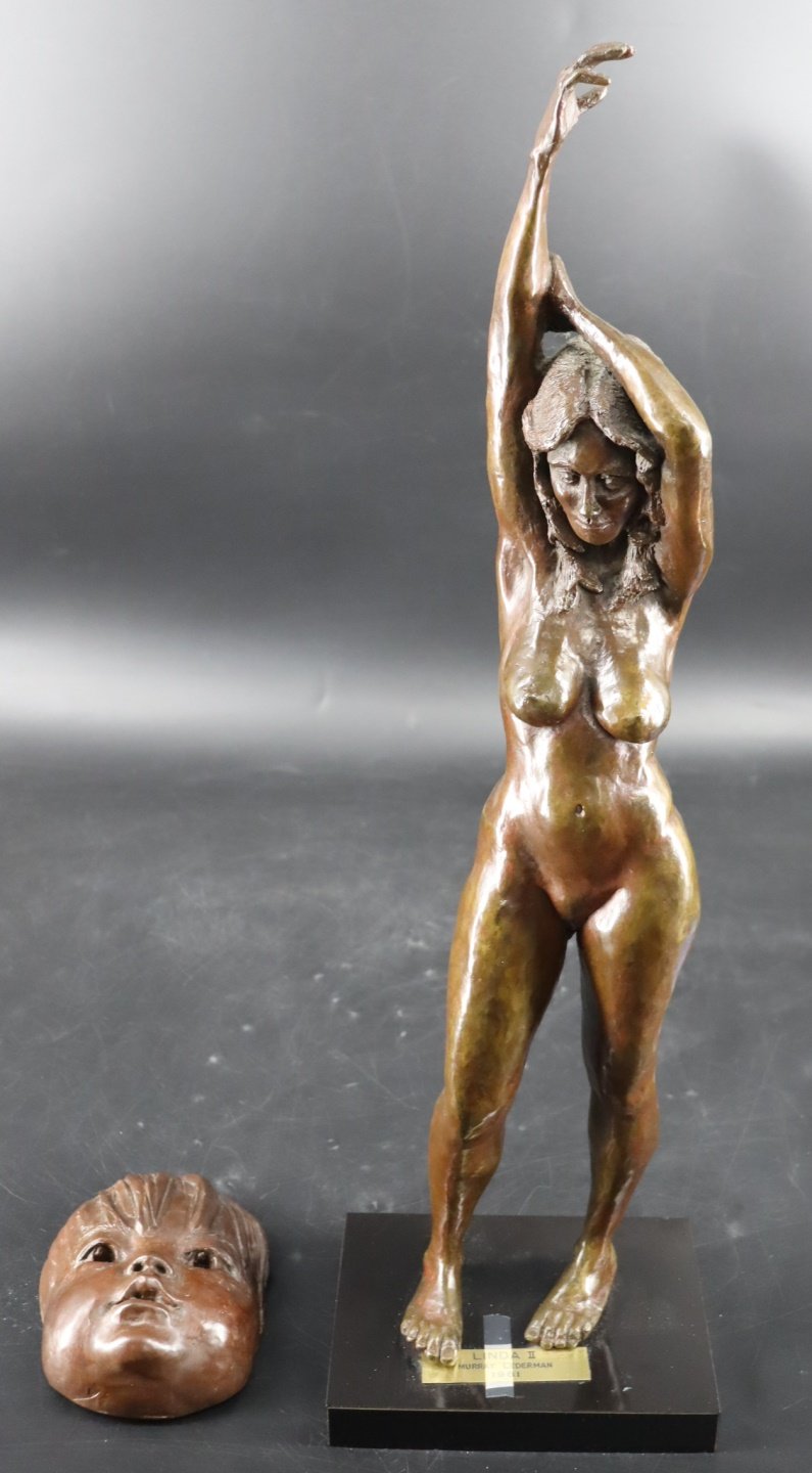 MURRAY LEDERMAN SIGNED BRONZE NUDE 3b7673