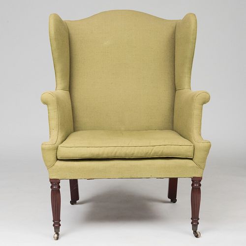 FEDERAL MAHOGANY WING CHAIR POSSIBLY 3b76d3