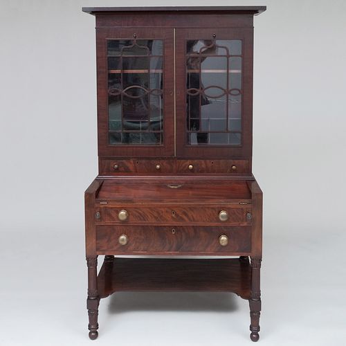 FEDERAL MAHOGANY SECRETARY BOOKCASEIn 3b76e8