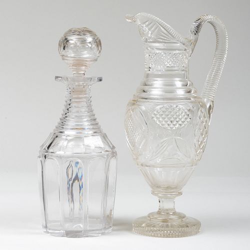 CUT GLASS DECANTER AND STOPPER 3b7711