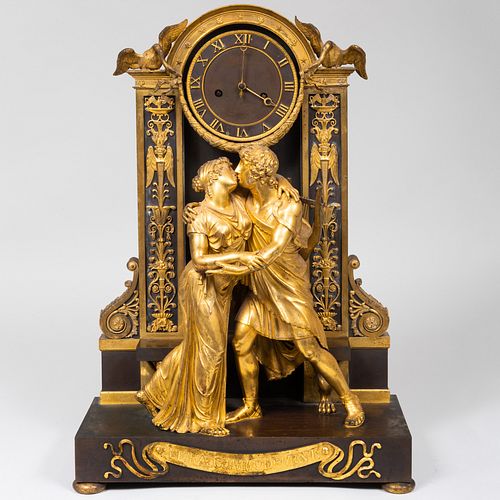 FRENCH GILT BRONZE MANTEL CLOCK 3b772c