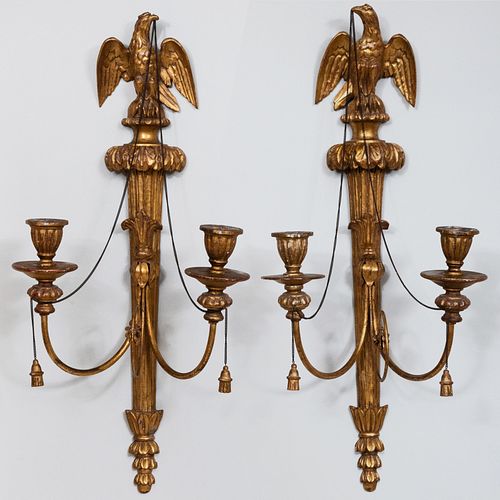 PAIR OF FEDERAL STYLE GILTWOOD 3b774c