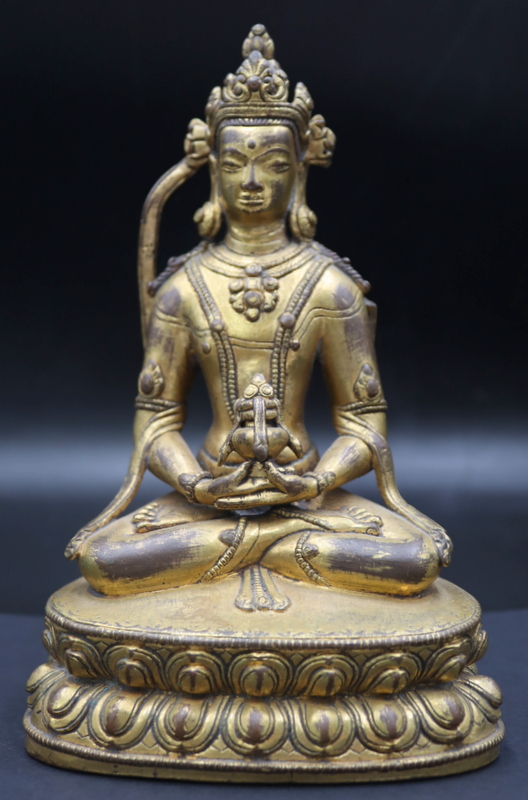 18TH/19TH C CHINESE GILT BRONZE