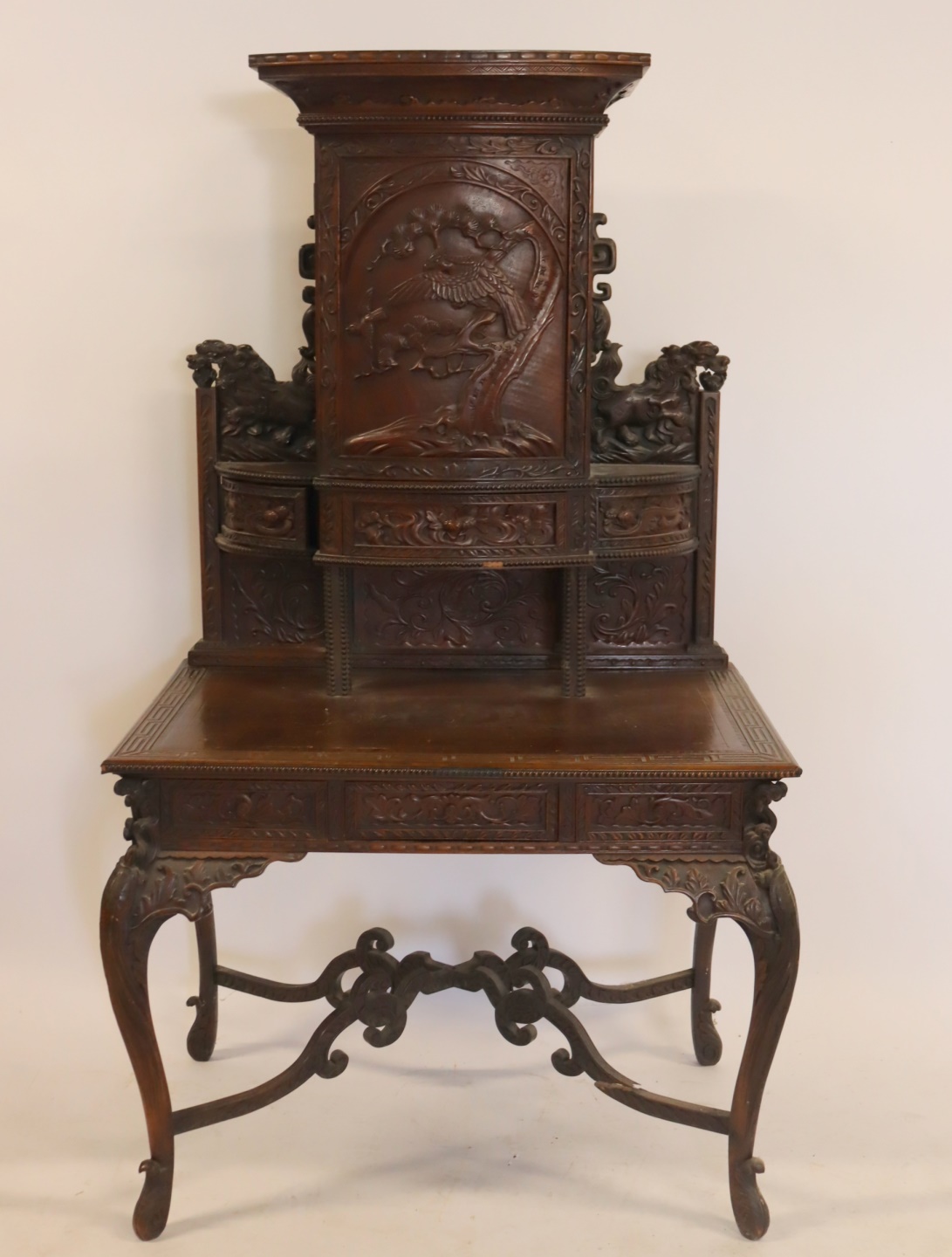 ANTIQUE HIGHLY & FINELY CARVED