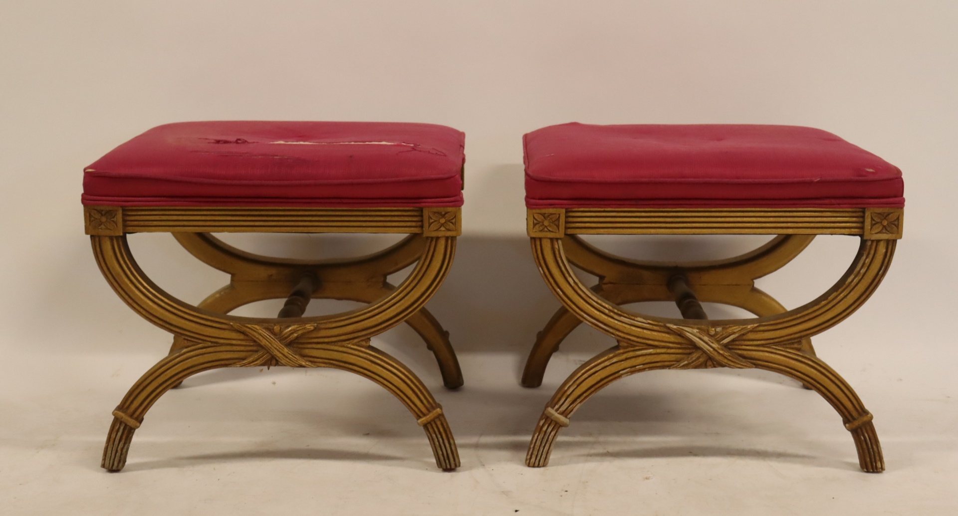 MIDCENTURY PAIR OF UPHOLSTERED