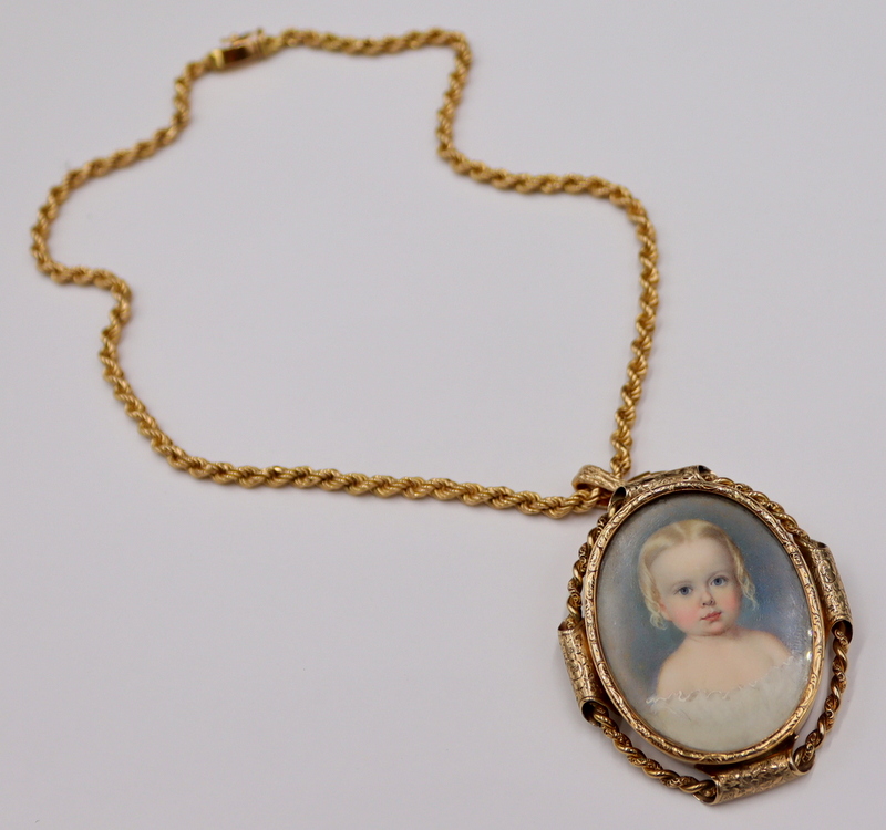 JEWELRY 19TH C 14KT GOLD MOUNTED 3b78e4