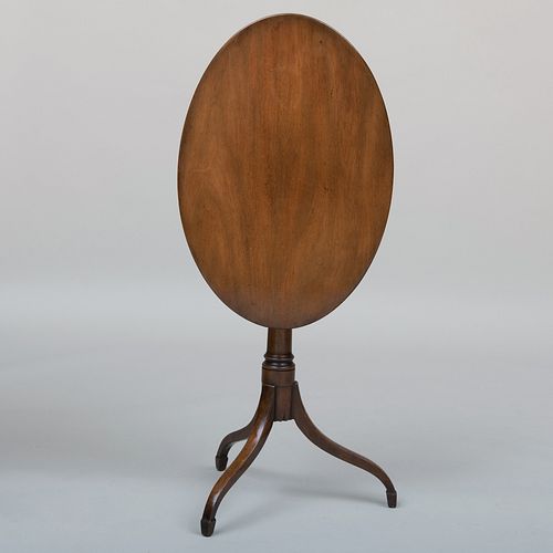 FEDERAL STYLE MAHOGANY OVAL TILT TOP 3b79ba