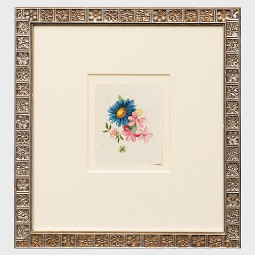 AMERICAN SCHOOL: FLORAL BOUQUETWatercolor