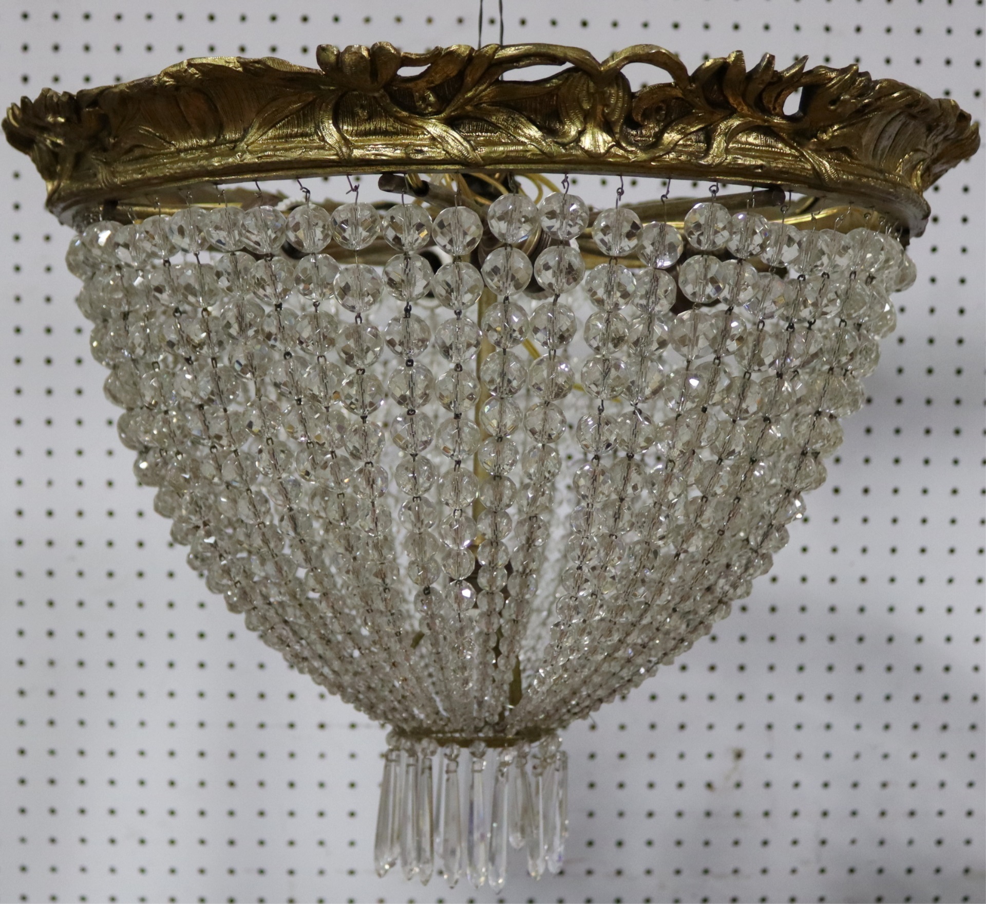 FRENCH 19TH C DORE BRONZE CRYSTAL 3b7aaa