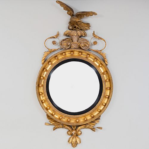 REGENCY GILTWOOD CONVEX MIRROR4 3b7ace