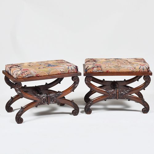 PAIR OF REGENCY CARVED ROSEWOOD 3b7ad8