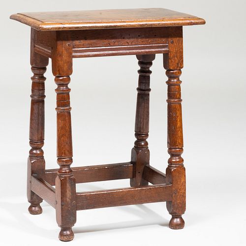 ENGLISH JOINED OAK AND WALNUT STOOL21