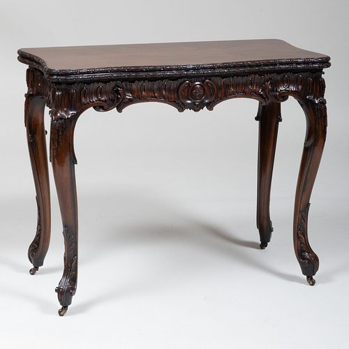 GEORGE III STYLE CARVED MAHOGANY