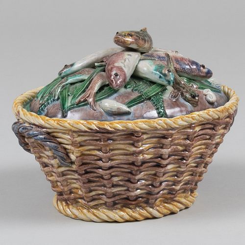CONTINENTAL PALISSY STYLE MAJOLICA