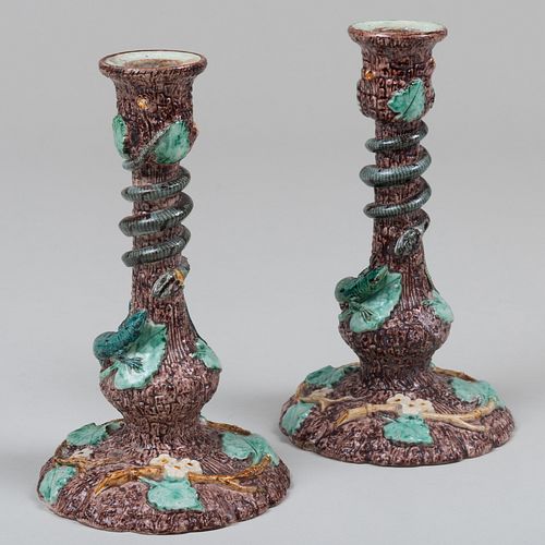 PAIR OF CONTINENTAL PALISSY STYLE