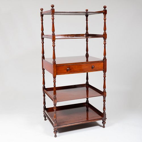 WILLIAM IV MAHOGANY FIVE-TIER Ã‰TAGÃ¨REFitted