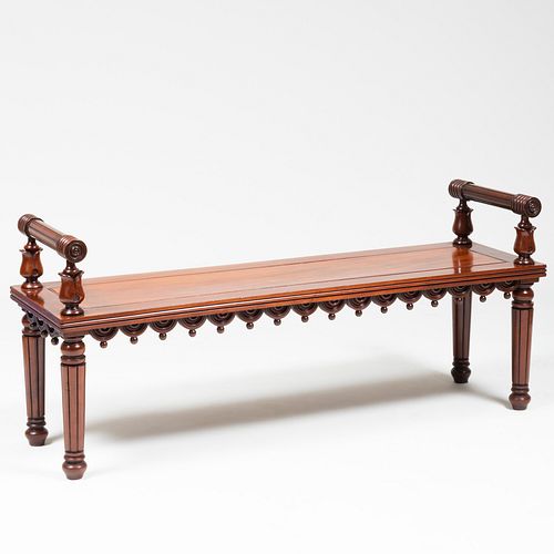 REGENCY STYLE MAHOGANY BENCH OF 3b7bfa