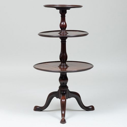 GEORGE III MAHOGANY THREE-TIER