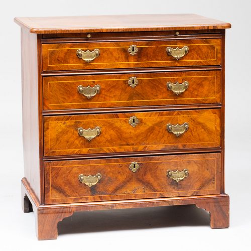 GEORGE II INLAID FIGURED WALNUT