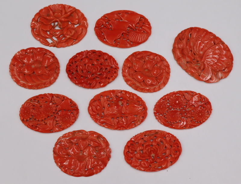 JEWELRY 11 CARVED SALMON CORAL 3b7d07